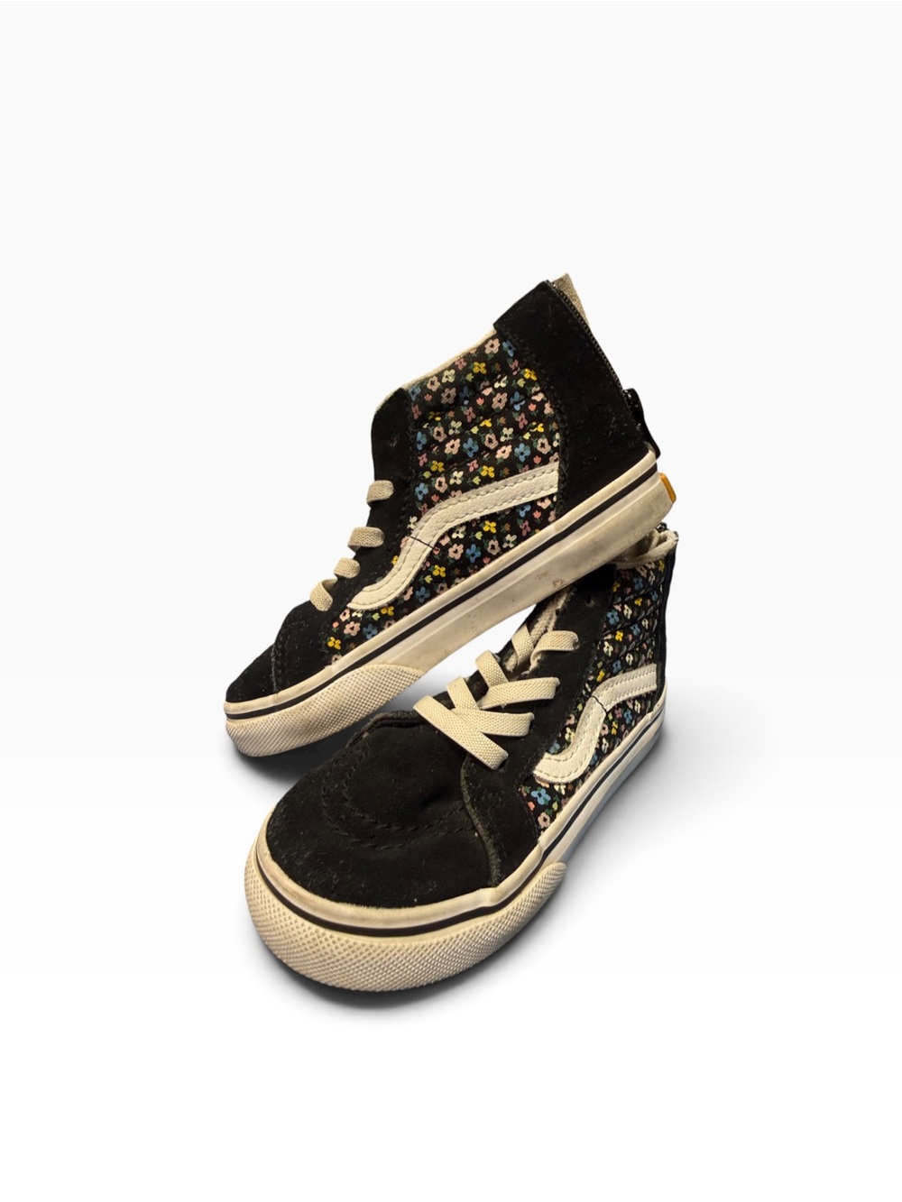 Vans Sk8-Hi Zip Ditsy Floral Black Multicolor Kids High-Top Sneakers Size 9.5